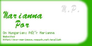 marianna por business card